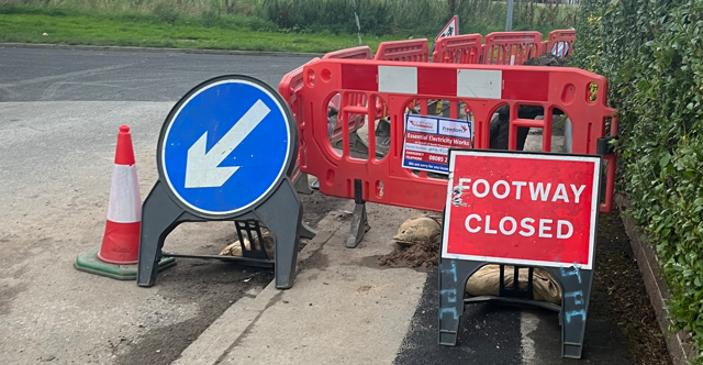 Temporary Traffic Management to allow works to the footway to be undertaken. All temporary traffic management requires a Section 50 Agreement in place prior to placing it in the highway.