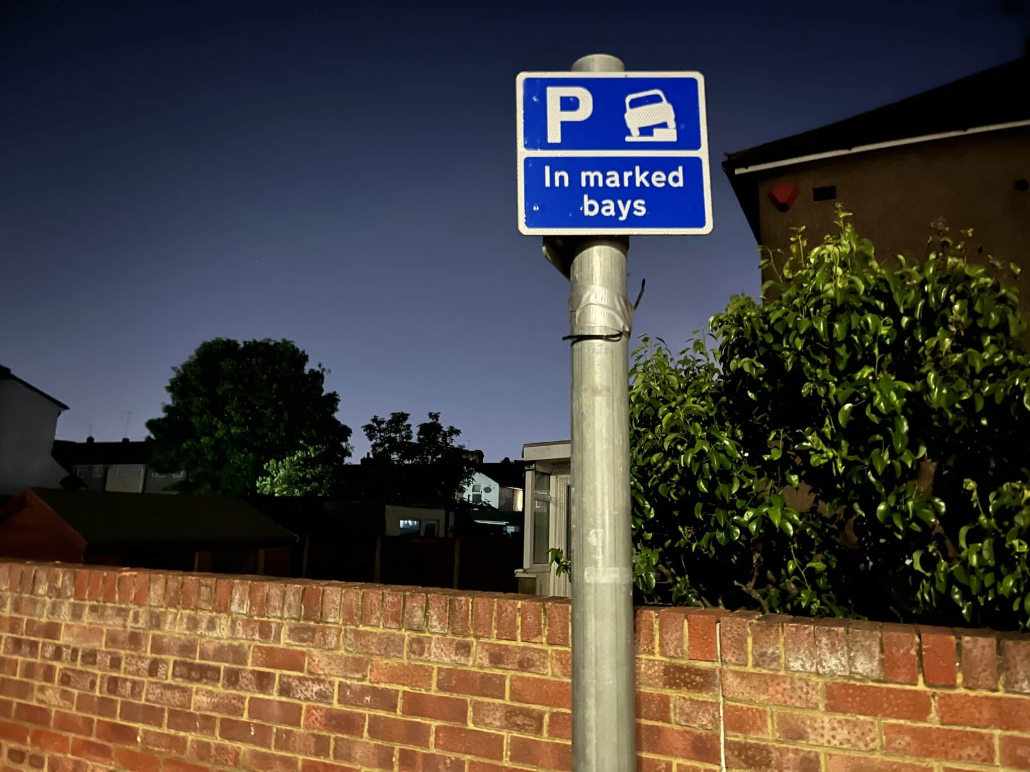 Footway Parking Bay Sign